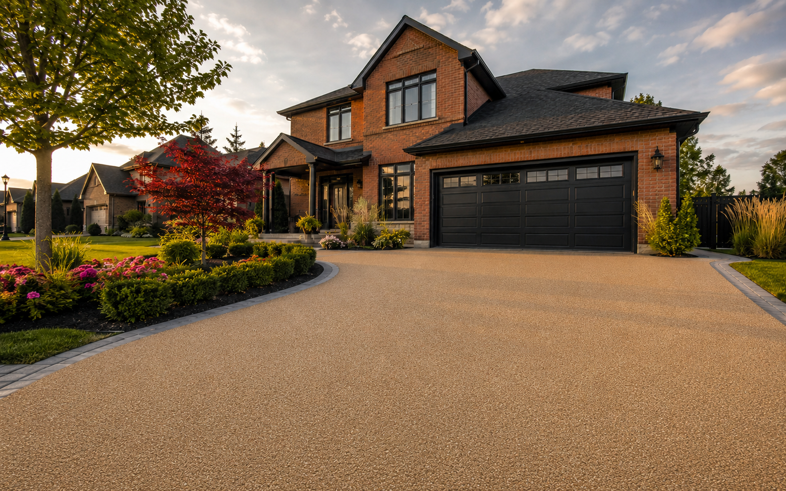 Premium resin-bound aggregate surface finish